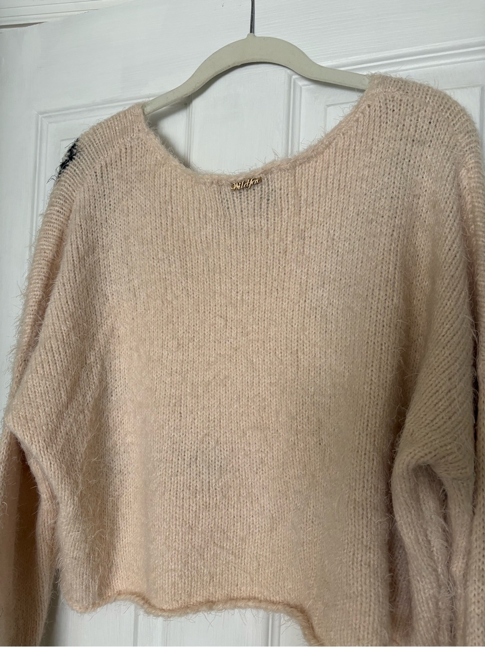 Rare Wildfox Fuzzy Cat Cropped Sweater - Picture 5 of 8